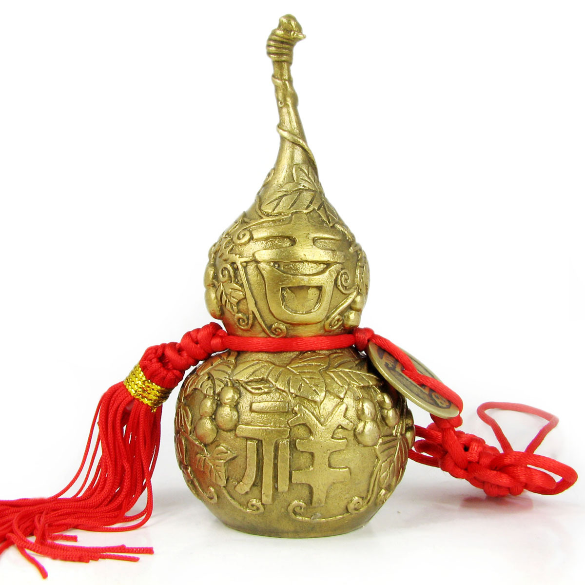 吉祥葫芦开光 铜葫芦风水摆件