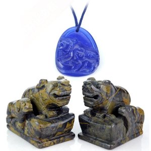 虎犬保安套装摆件 吊坠+摆件款